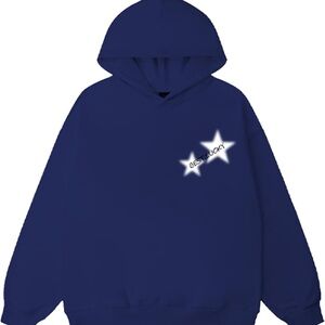 Aelfric Eden Navy Blue Hoodie with Star Design